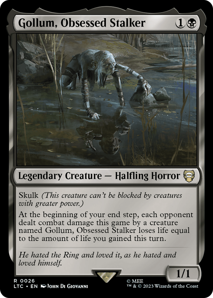 Gollum, Obsessed Stalker [The Lord of the Rings: Tales of Middle-Earth Commander] MTG Single Magic: The Gathering  | Multizone: Comics And Games