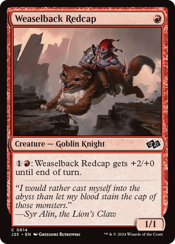 Weaselback Redcap [Foundations Jumpstart] MTG Single Magic: The Gathering  | Multizone: Comics And Games