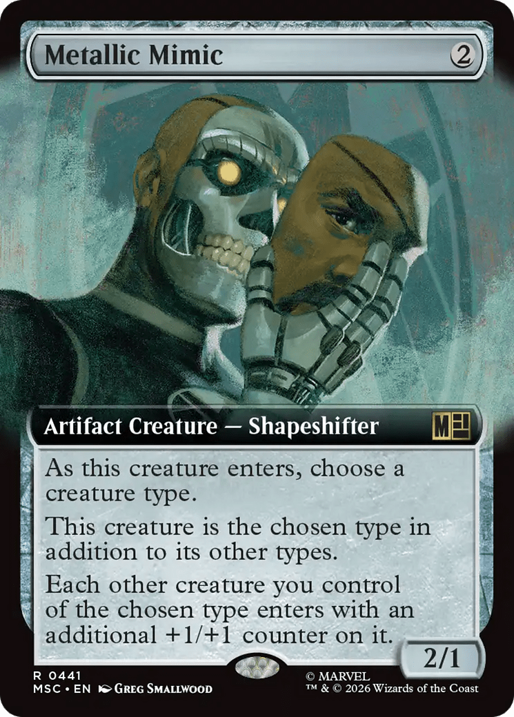Metallic Mimic (Extended Art) [Marvel Super Heroes Commander] MTG Single Magic: The Gathering  | Multizone: Comics And Games