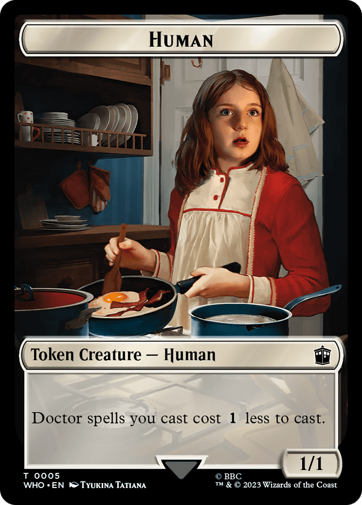 Human (0005) // Food (0026) Double-Sided Token [Doctor Who Tokens] MTG Single Magic: The Gathering  | Multizone: Comics And Games