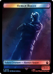 Human Rogue // Cyberman Double-Sided Token (Surge Foil) [Doctor Who Tokens] MTG Single Magic: The Gathering  | Multizone: Comics And Games