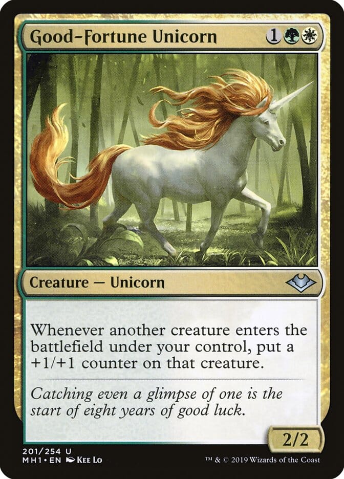 Good-Fortune Unicorn [Modern Horizons] MTG Single Magic: The Gathering  | Multizone: Comics And Games