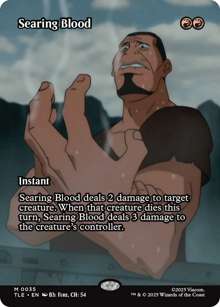 Searing Blood (Borderless) [Avatar: The Last Airbender: Eternal-Legal] MTG Single Magic: The Gathering  | Multizone: Comics And Games