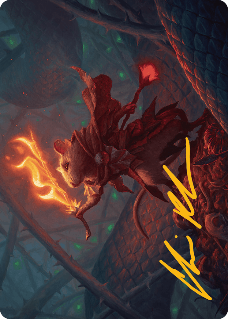 Emberheart Challenger Art Card (Gold-Stamped Signature) [Bloomburrow Art Series] MTG Single Magic: The Gathering  | Multizone: Comics And Games