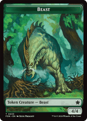 Dog // Beast (0033) Double-Sided Token [Foundations Tokens] MTG Single Magic: The Gathering  | Multizone: Comics And Games