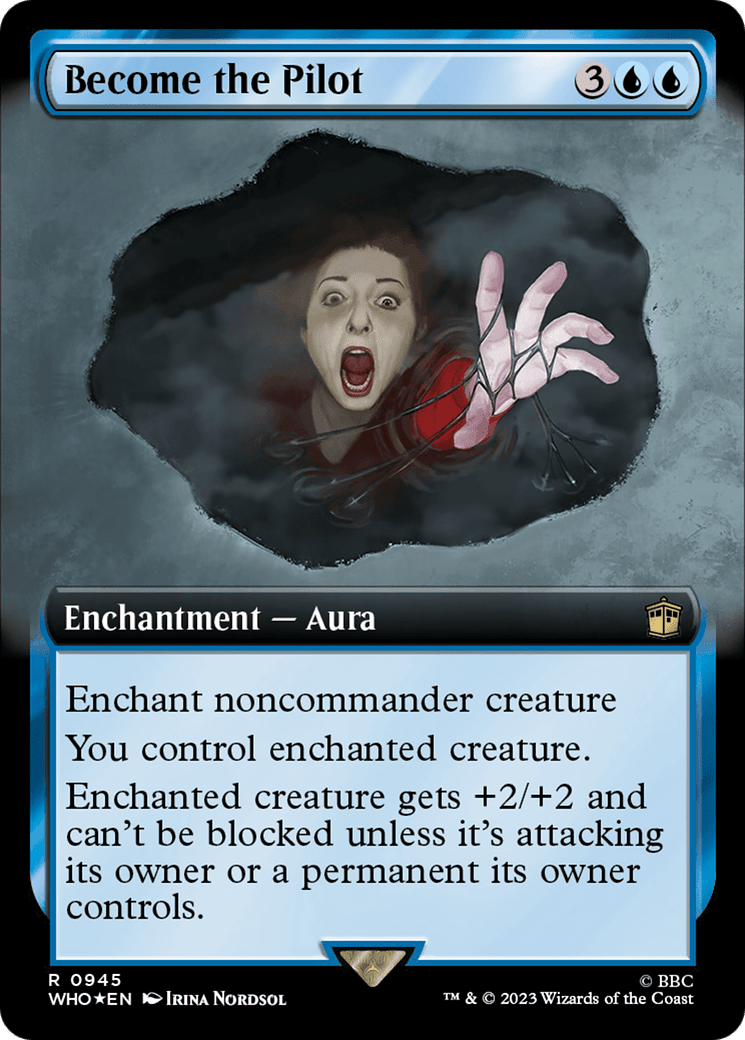 Become the Pilot (Extended Art) (Surge Foil) [Doctor Who] MTG Single Magic: The Gathering  | Multizone: Comics And Games