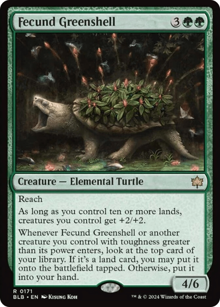 Fecund Greenshell [Bloomburrow] MTG Single Magic: The Gathering  | Multizone: Comics And Games