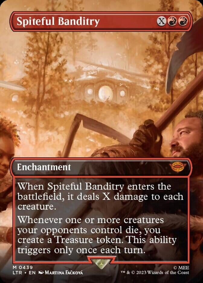 Spiteful Banditry (Borderless Alternate Art) [The Lord of the Rings: Tales of Middle-Earth] MTG Single Magic: The Gathering  | Multizone: Comics And Games