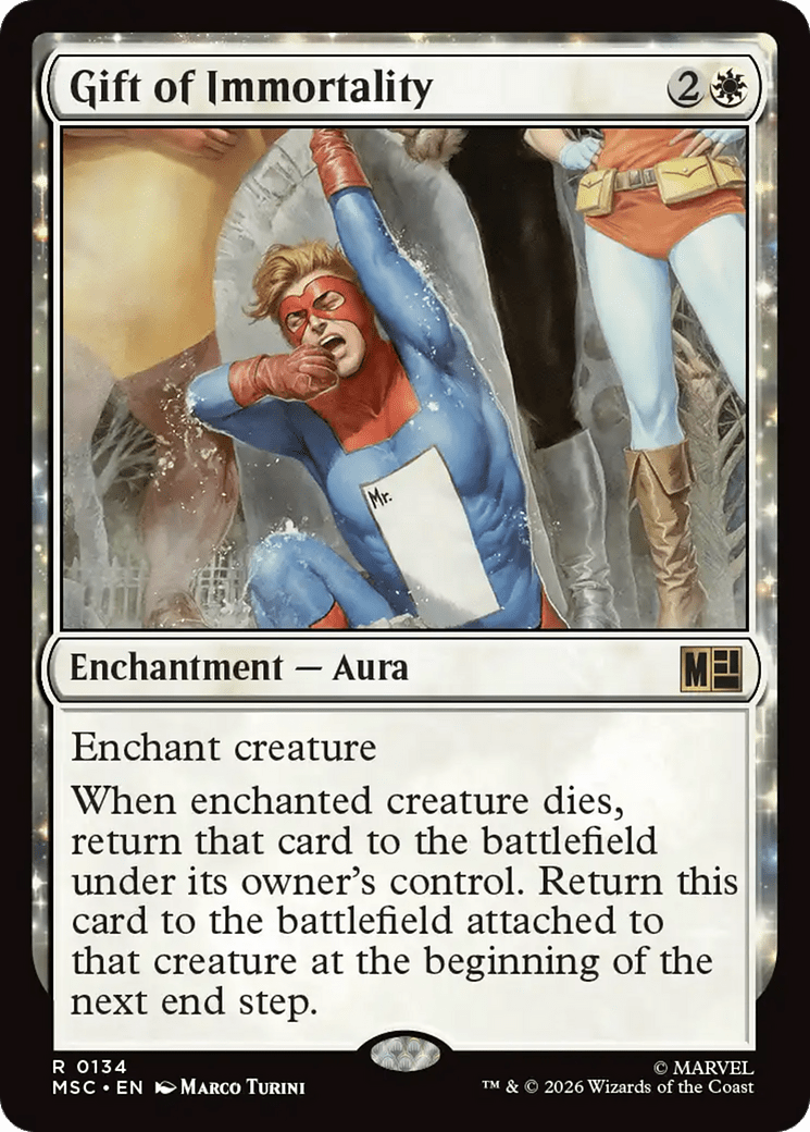 Gift of Immortality [Marvel Super Heroes Commander] MTG Single Magic: The Gathering  | Multizone: Comics And Games