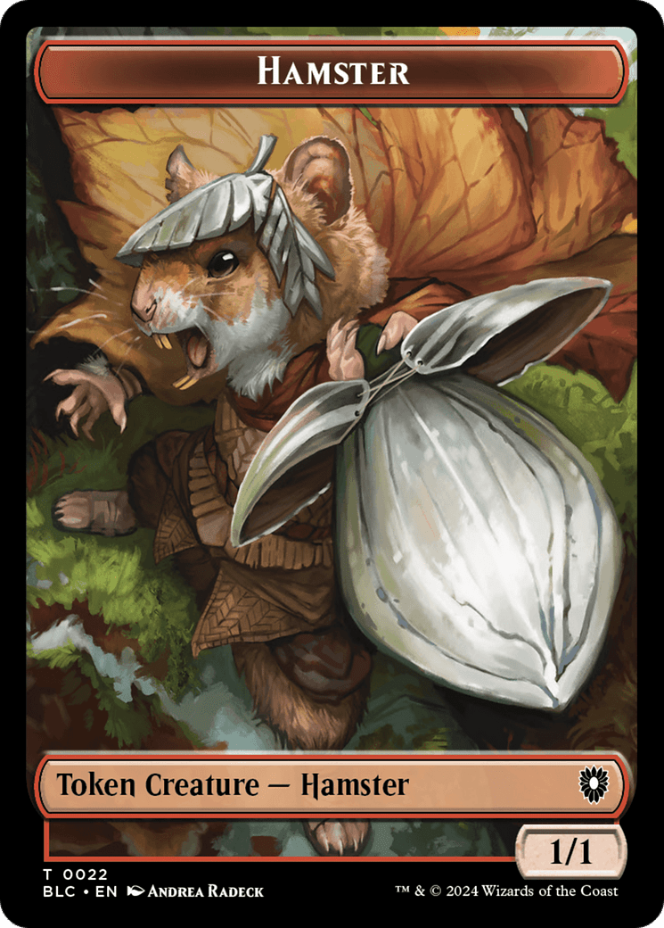 Hamster // Beast (024) Double-Sided Token [Bloomburrow Commander Tokens] MTG Single Magic: The Gathering  | Multizone: Comics And Games