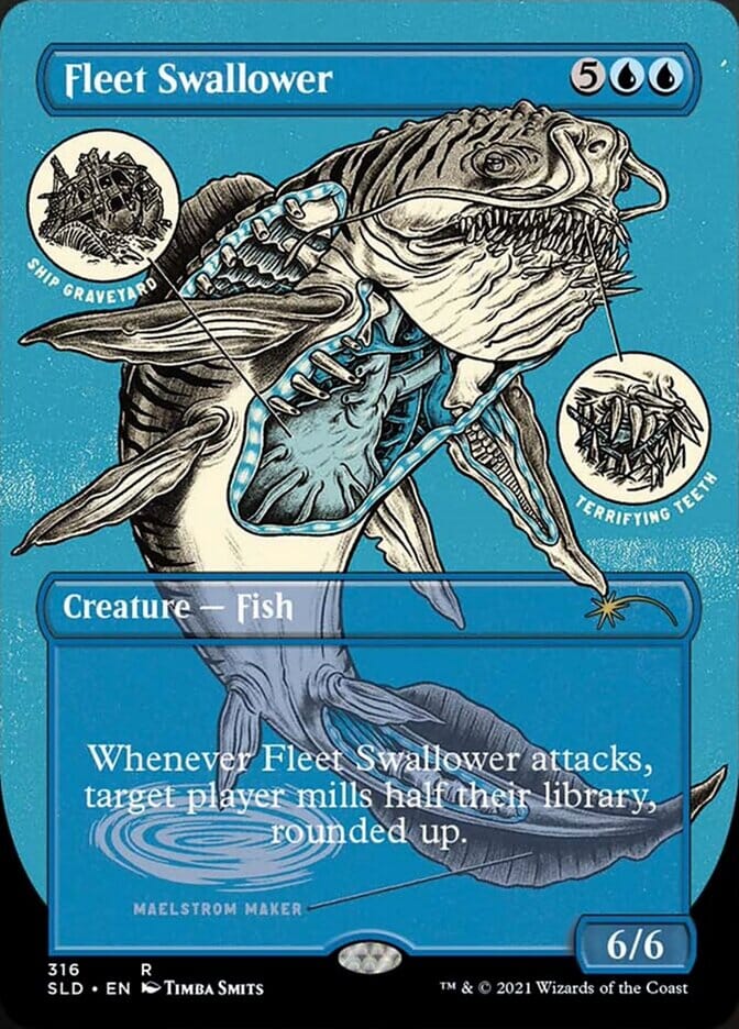 Fleet Swallower (Borderless Foil Etched) [Secret Lair Drop Series] MTG Single Magic: The Gathering  | Multizone: Comics And Games