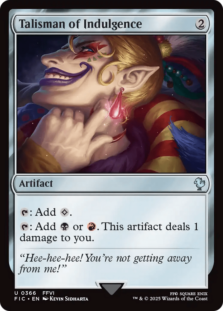 Talisman of Indulgence [FINAL FANTASY Commander] MTG Single Magic: The Gathering  | Multizone: Comics And Games
