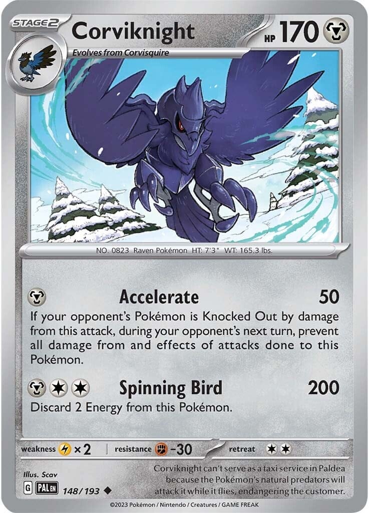 Corviknight (148/193) [Scarlet & Violet: Paldea Evolved] Pokemon Single Pokémon  | Multizone: Comics And Games