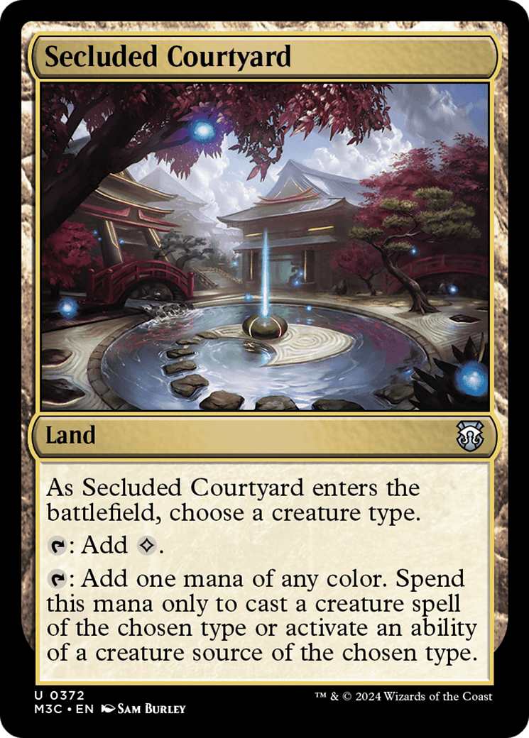 Secluded Courtyard (Ripple Foil) [Modern Horizons 3 Commander] MTG Single Magic: The Gathering  | Multizone: Comics And Games