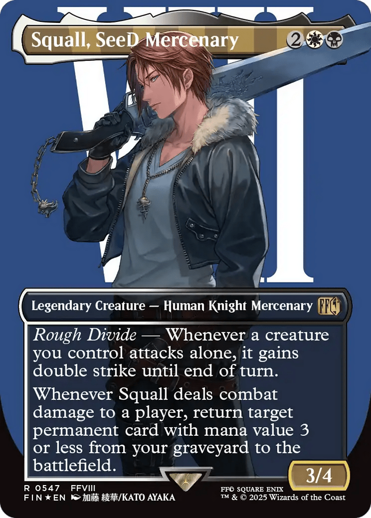 Squall, SeeD Mercenary (Borderless) (Surge Foil) [FINAL FANTASY] MTG Single Magic: The Gathering  | Multizone: Comics And Games
