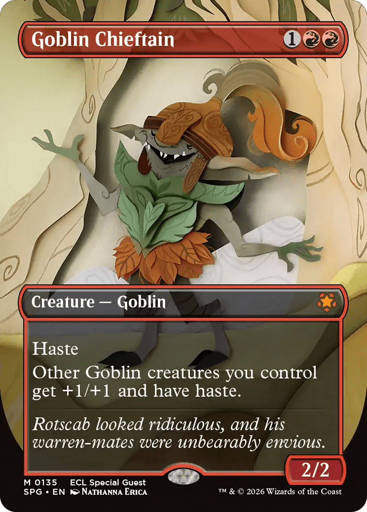 Goblin Chieftain (Borderless) [Lorwyn Eclipsed Special Guests] MTG Single Magic: The Gathering  | Multizone: Comics And Games