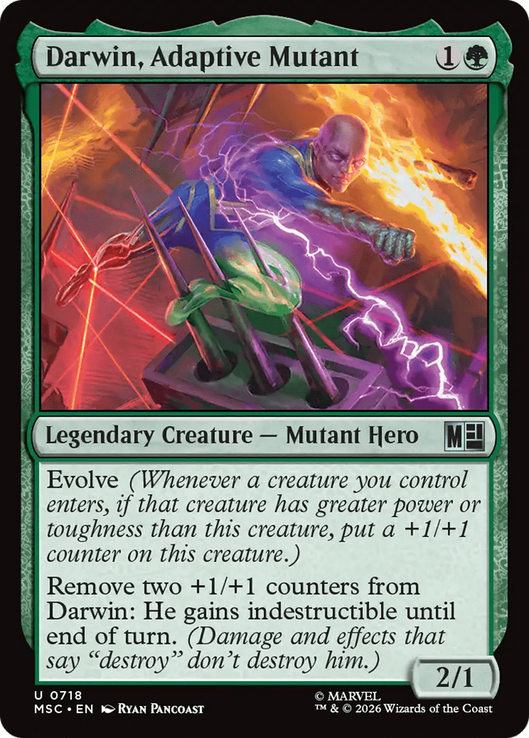 Darwin, Adaptive Mutant [Marvel Super Heroes Commander] MTG Single Magic: The Gathering  | Multizone: Comics And Games