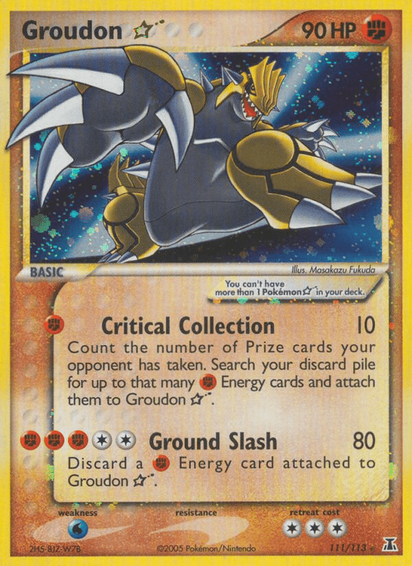 Groudon Star (111/113) [EX: Delta Species] Pokemon Single Pokémon  | Multizone: Comics And Games