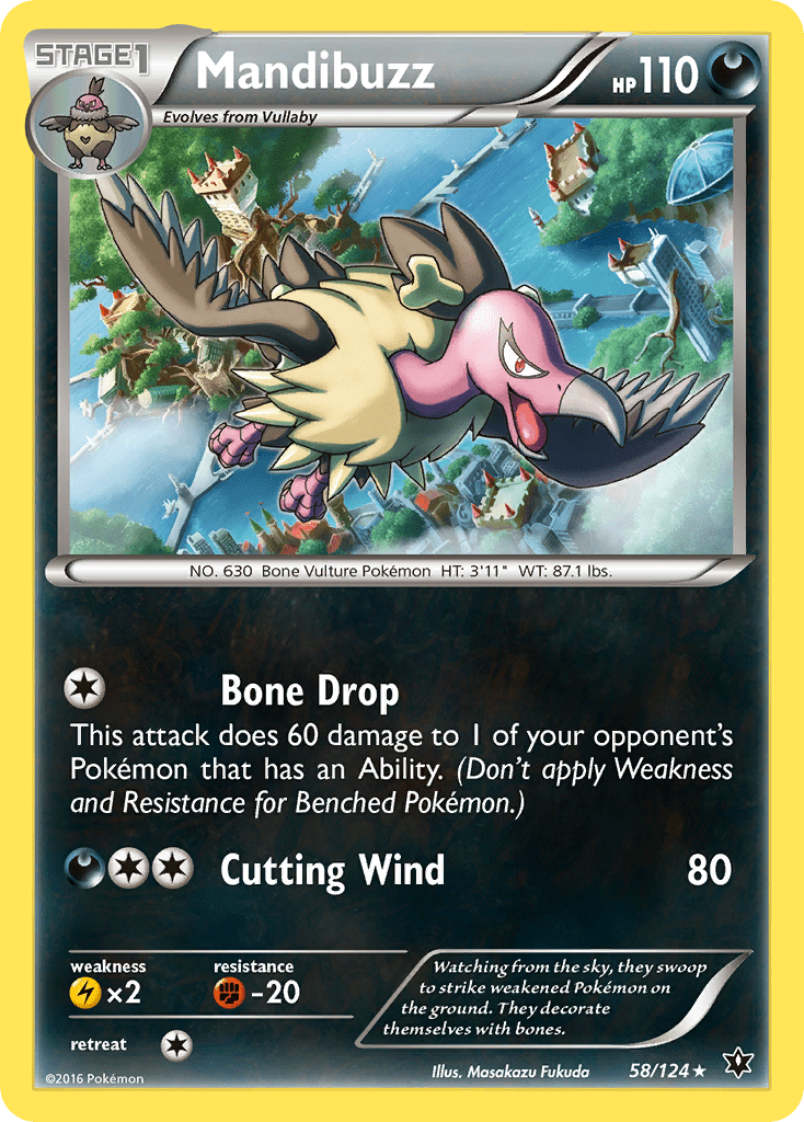 Mandibuzz (58/124) [XY: Fates Collide] Pokemon Single Pokémon  | Multizone: Comics And Games