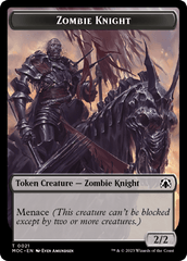 Zombie Knight // Human (6) Double-Sided Token [March of the Machine Commander Tokens] MTG Single Magic: The Gathering  | Multizone: Comics And Games
