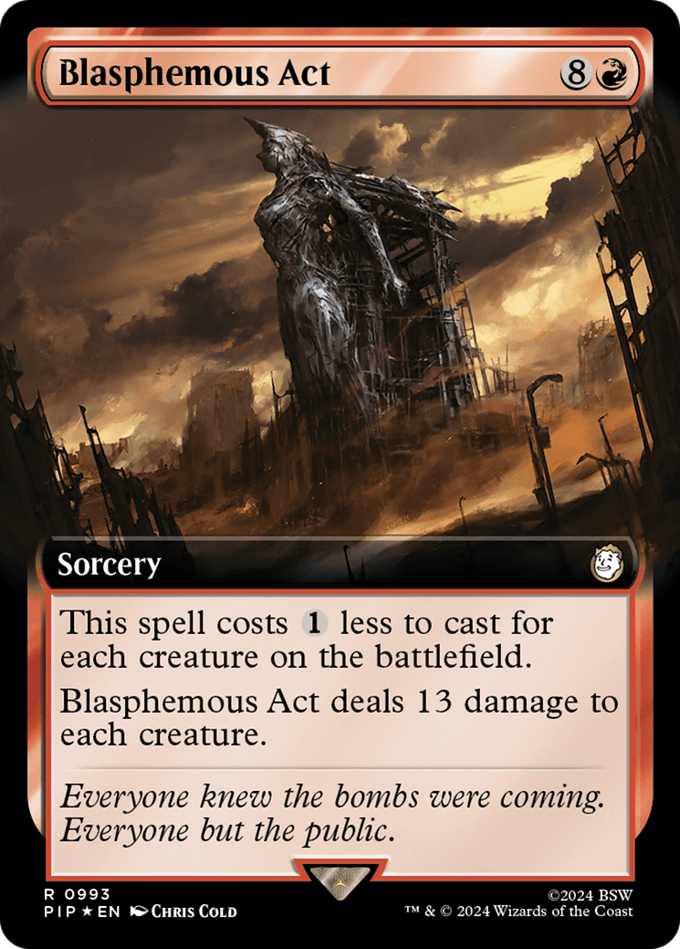 Blasphemous Act (Extended Art) (Surge Foil) [Fallout] MTG Single Magic: The Gathering  | Multizone: Comics And Games