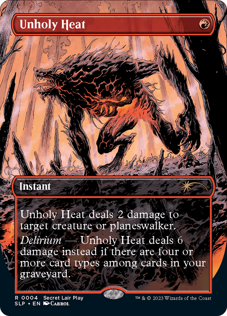 Unholy Heat (Borderless) [Secret Lair Showdown] MTG Single Magic: The Gathering  | Multizone: Comics And Games