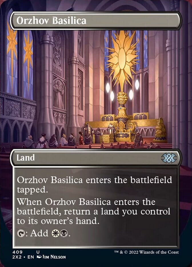 Orzhov Basilica (Borderless Alternate Art) [Double Masters 2022] MTG Single Magic: The Gathering  | Multizone: Comics And Games