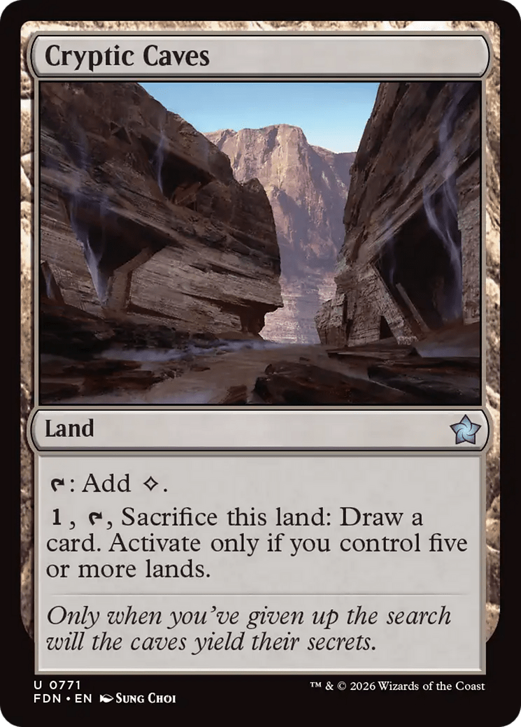Cryptic Caves (0771) [Foundations] MTG Single Magic: The Gathering  | Multizone: Comics And Games