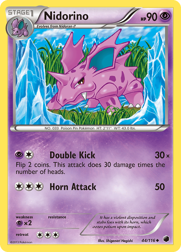 Nidorino (44/116) [Black & White: Plasma Freeze] Pokemon Single Pokémon  | Multizone: Comics And Games