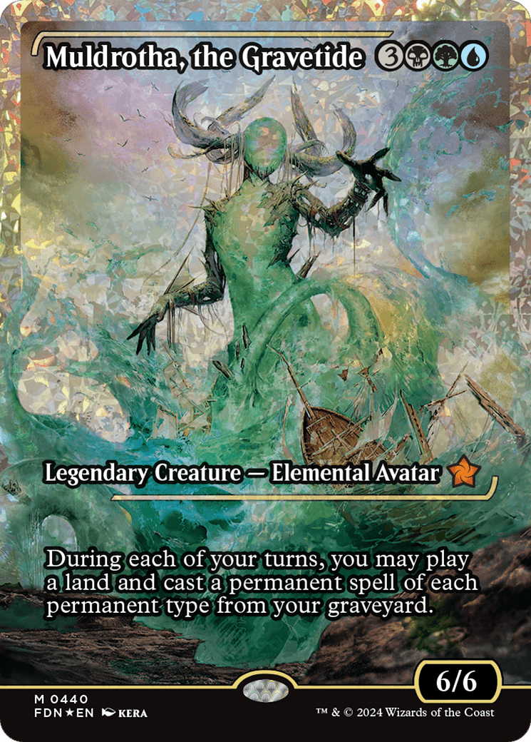 Muldrotha, the Gravetide (Showcase) (Fracture Foil) [Foundations] MTG Single Magic: The Gathering  | Multizone: Comics And Games