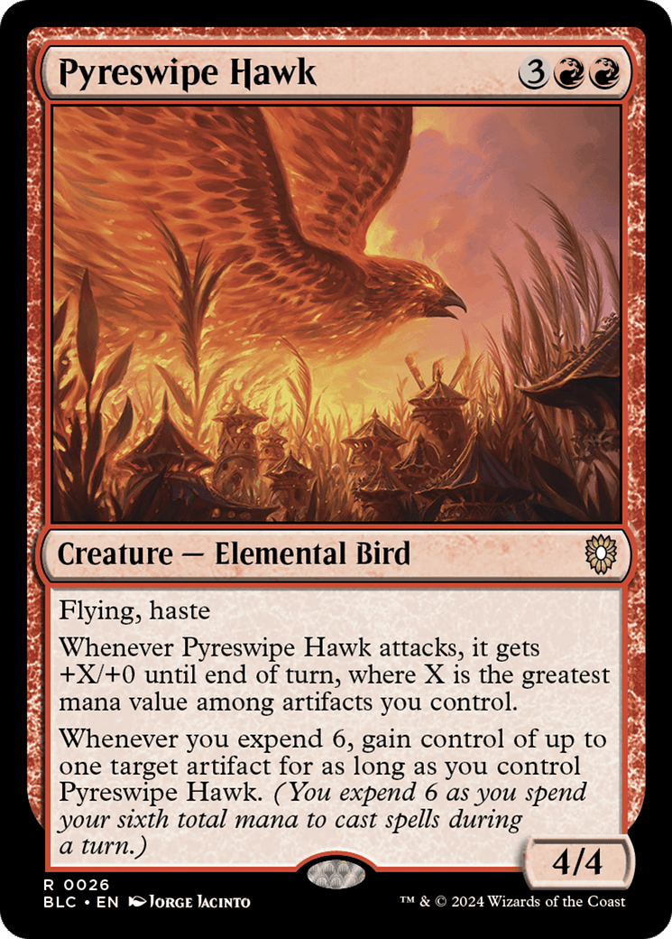 Pyreswipe Hawk [Bloomburrow Commander] MTG Single Magic: The Gathering  | Multizone: Comics And Games