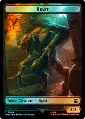 Warrior // Beast (0049) Double-Sided Token (Surge Foil) [Doctor Who Tokens] MTG Single Magic: The Gathering  | Multizone: Comics And Games