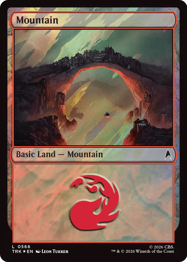 Mountain (0566) (Surge Foil) [Star Trek Commander] MTG Single Magic: The Gathering  | Multizone: Comics And Games