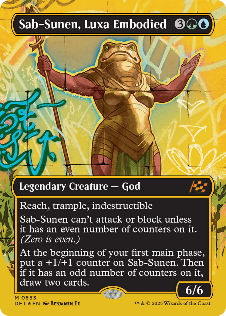 Sab-Sunen, Luxa Embodied (Borderless) (First-Place Foil) [Aetherdrift] MTG Single Magic: The Gathering  | Multizone: Comics And Games