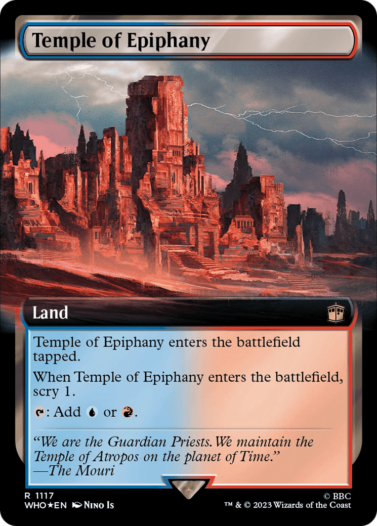 Temple of Epiphany (Extended Art) (Surge Foil) [Doctor Who] MTG Single Magic: The Gathering  | Multizone: Comics And Games