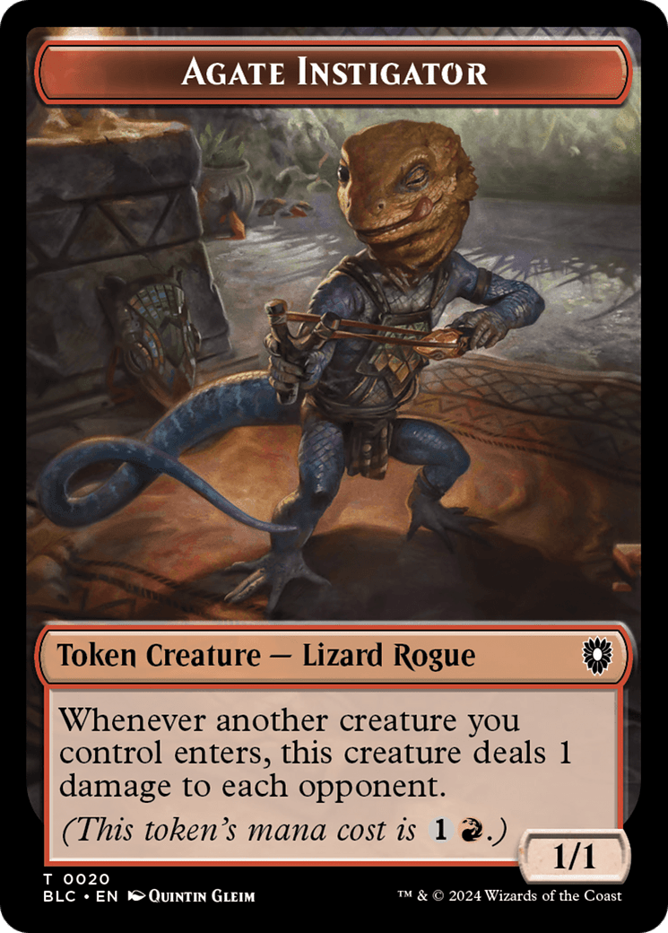 Agate Instigator // Rabbit Double-Sided Token [Bloomburrow Commander Tokens] MTG Single Magic: The Gathering  | Multizone: Comics And Games