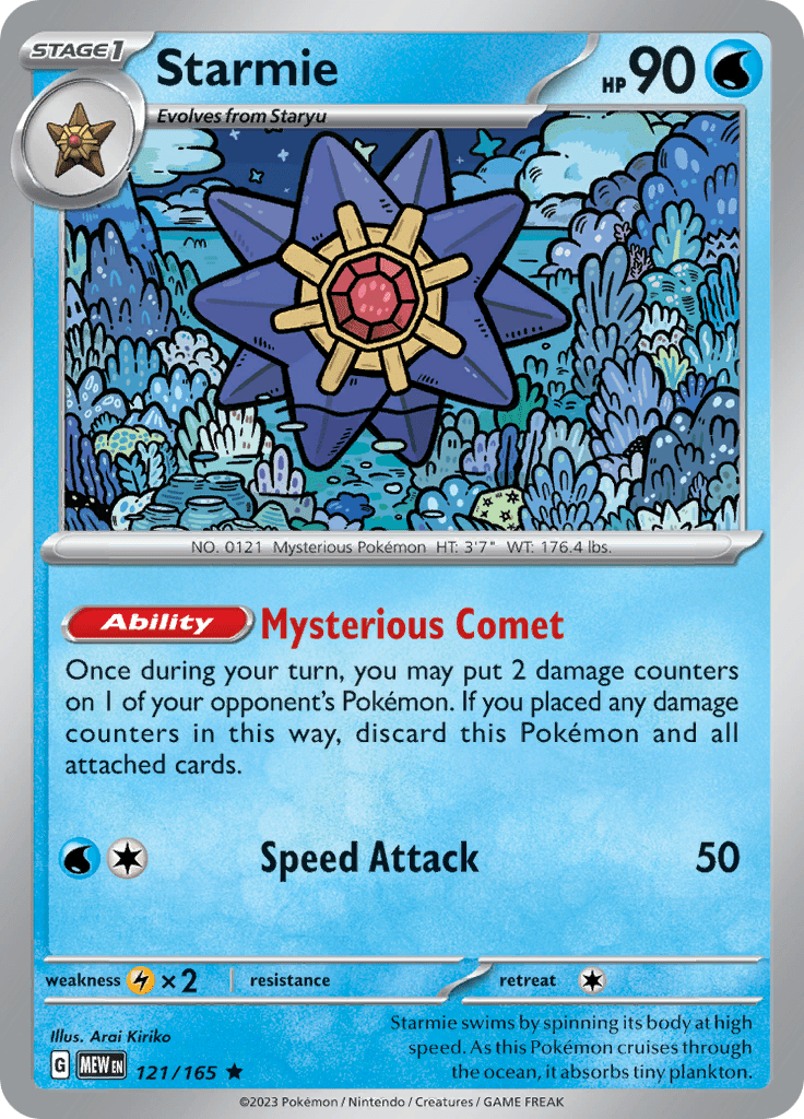Starmie (121/165) [Scarlet & Violet 151] Pokemon Single Pokémon  | Multizone: Comics And Games