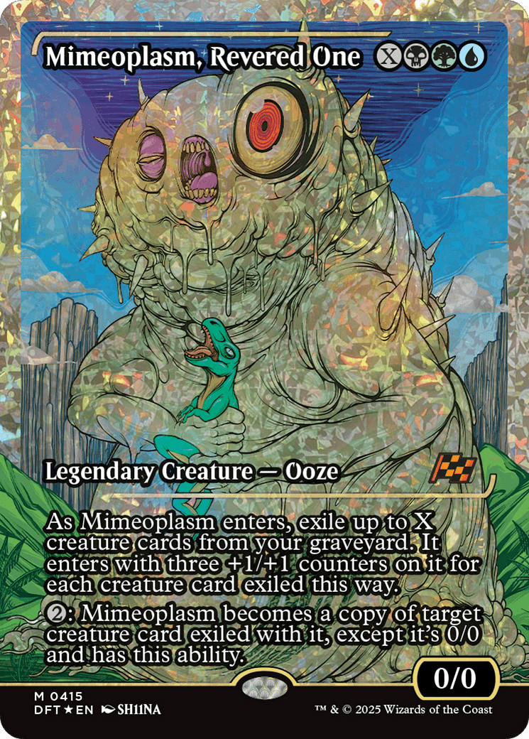 Mimeoplasm, Revered One (Showcase) (Fracture Foil) [Aetherdrift] MTG Single Magic: The Gathering  | Multizone: Comics And Games