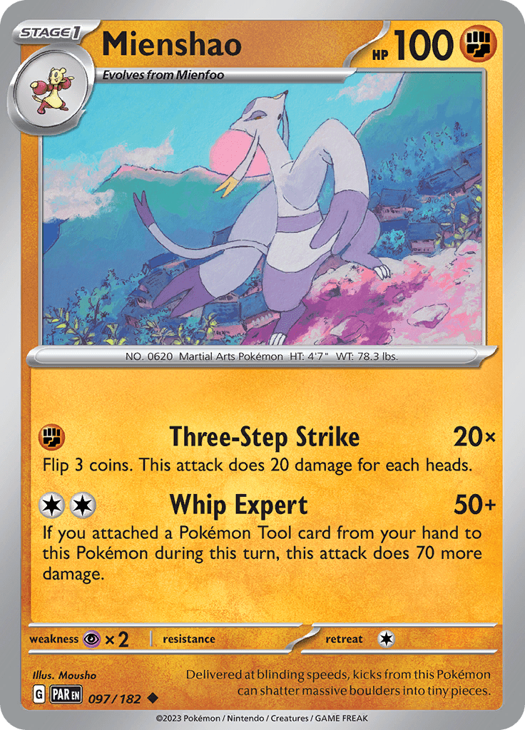 Mienshao (097/182) [Scarlet & Violet: Paradox Rift] Pokemon Single Pokémon  | Multizone: Comics And Games
