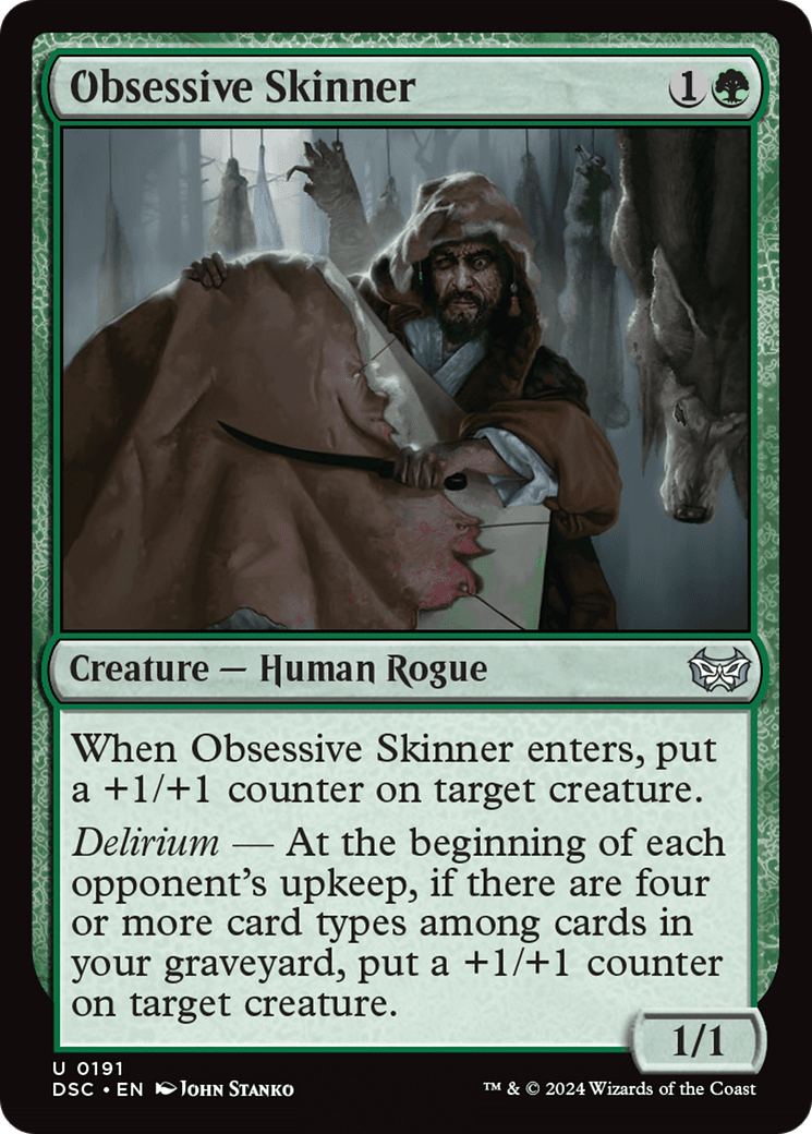 Obsessive Skinner [Duskmourn: House of Horror Commander] MTG Single Magic: The Gathering  | Multizone: Comics And Games