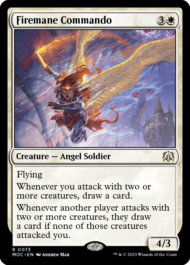 Firemane Commando [March of the Machine Commander] MTG Single Magic: The Gathering  | Multizone: Comics And Games