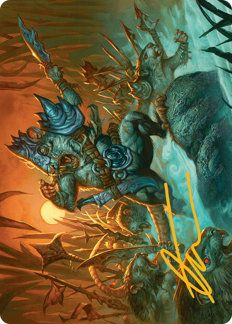 Persistent Marshstalker Art Card (Gold-Stamped Signature) [Bloomburrow Art Series] MTG Single Magic: The Gathering  | Multizone: Comics And Games
