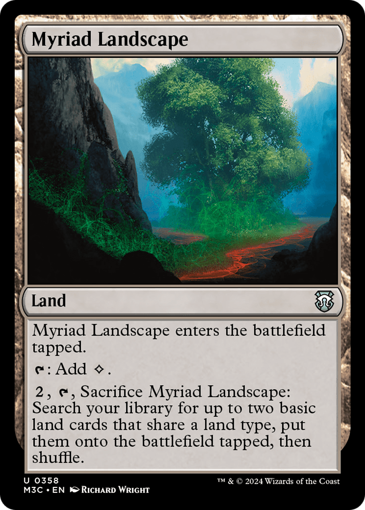 Myriad Landscape (Ripple Foil) [Modern Horizons 3 Commander] MTG Single Magic: The Gathering  | Multizone: Comics And Games