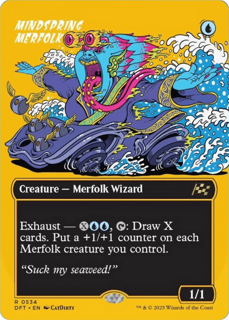 Mindspring Merfolk (Borderless) (First-Place Foil) [Aetherdrift] MTG Single Magic: The Gathering  | Multizone: Comics And Games