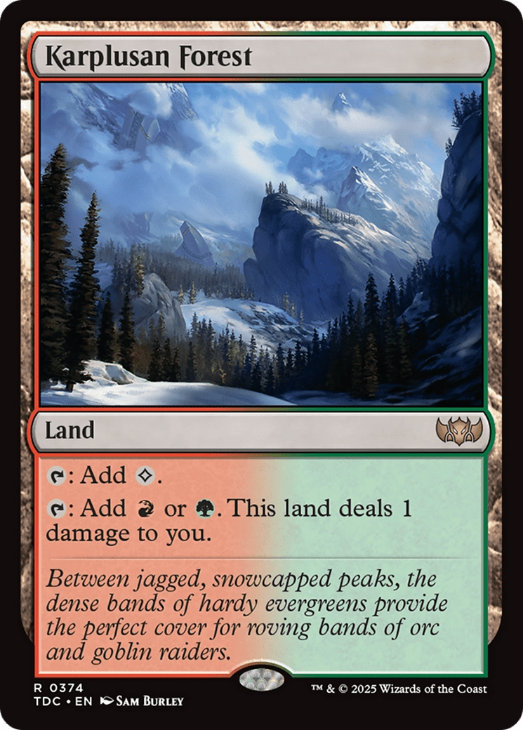 Karplusan Forest [Tarkir: Dragonstorm Commander] MTG Single Magic: The Gathering  | Multizone: Comics And Games