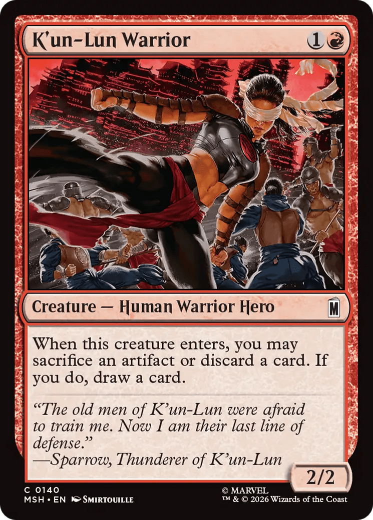 K'un-Lun Warrior [Marvel Super Heroes] MTG Single Magic: The Gathering  | Multizone: Comics And Games