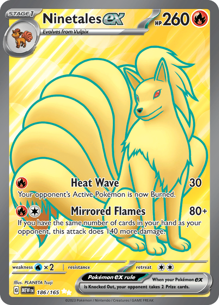 Ninetales ex (186/165) [Scarlet & Violet 151] Pokemon Single Pokémon  | Multizone: Comics And Games
