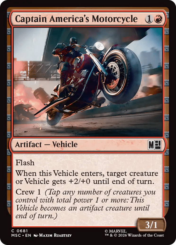 Captain America's Motorcycle [Marvel Super Heroes Commander] MTG Single Magic: The Gathering  | Multizone: Comics And Games