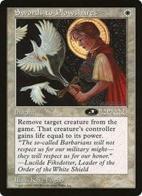 Swords to Plowshares (Oversized) [Oversize Cards] MTG Single Magic: The Gathering  | Multizone: Comics And Games