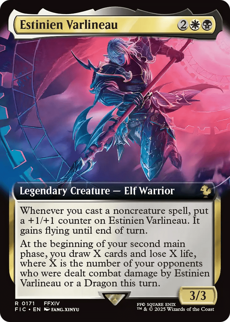 Estinien Varlineau (Extended Art) [FINAL FANTASY Commander] MTG Single Magic: The Gathering  | Multizone: Comics And Games